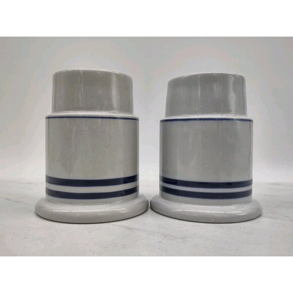 Dansk Other - 2 Vintage Dansk Blue Hurricane Lamp Votive Candle Holders Stripe No Globes *READ